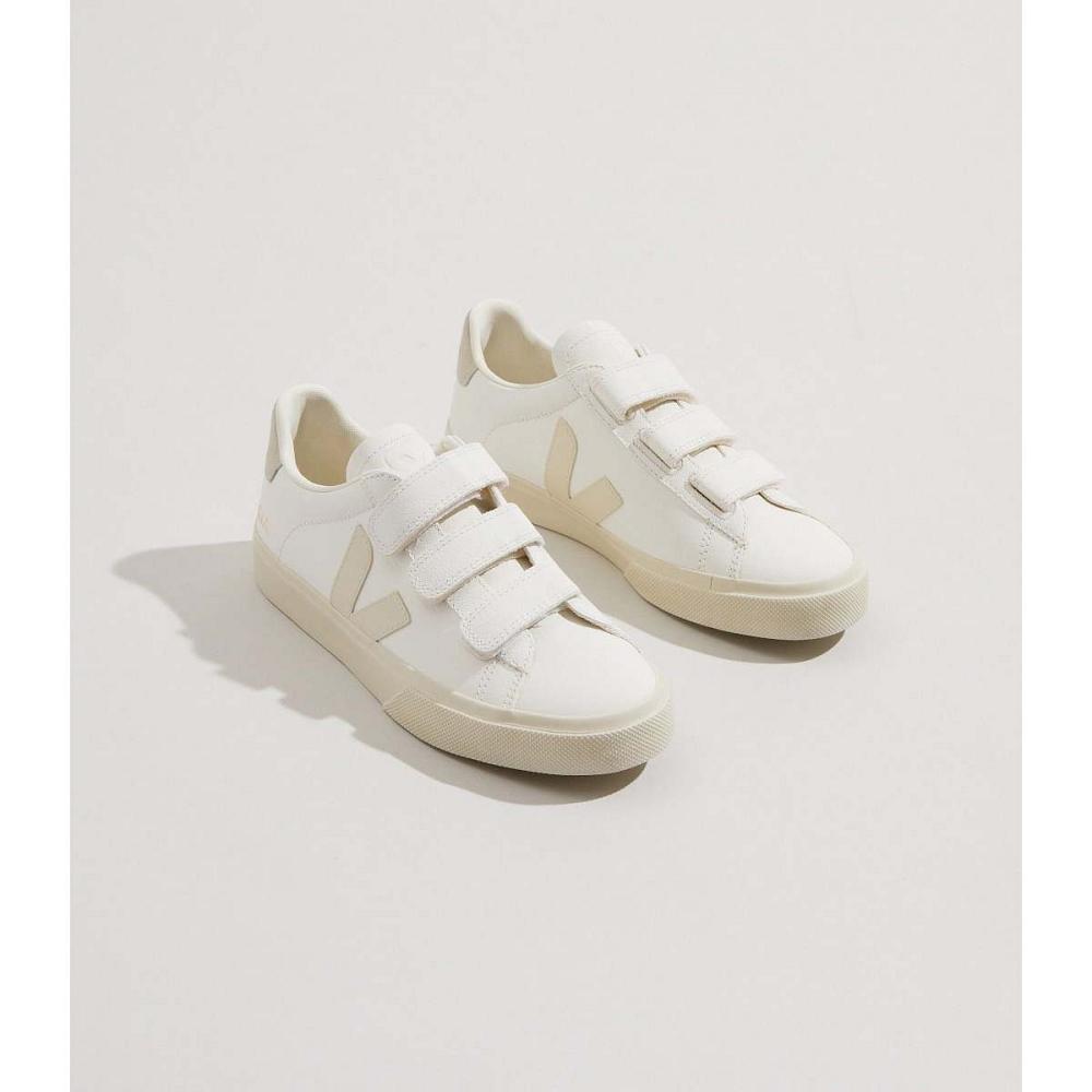 Veja RECIFE CHROMEFREE Men's Shoes White/Beige | NZ 198VRW